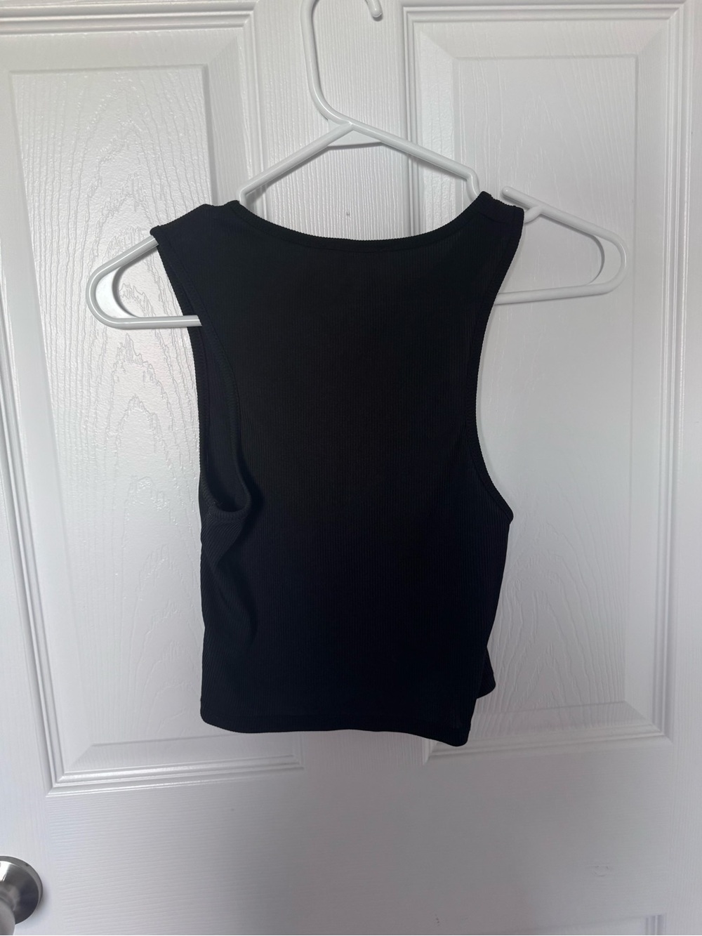 Zara Black Ribbed Cropped Tank - Picture 3 of 3